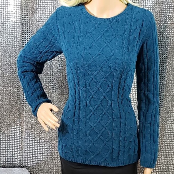 Mellow Crew Knit Sweater - Teal
